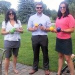Bocce Ball Winner Amber Miller pictured on the right